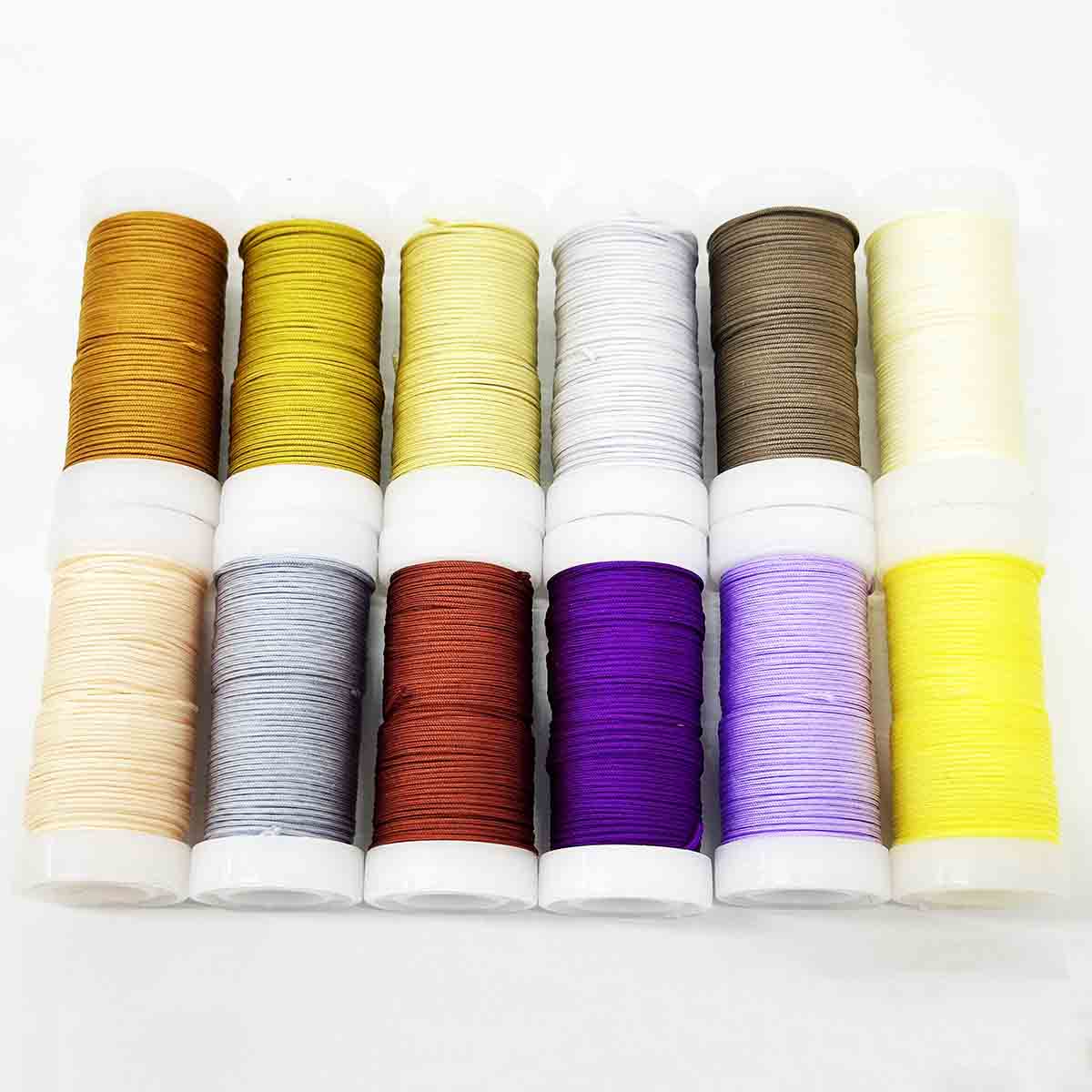 No.72 0.8mm 12rolls/set Deep Color Series Handmade DIY Bracelets Jewelry Jade Thread