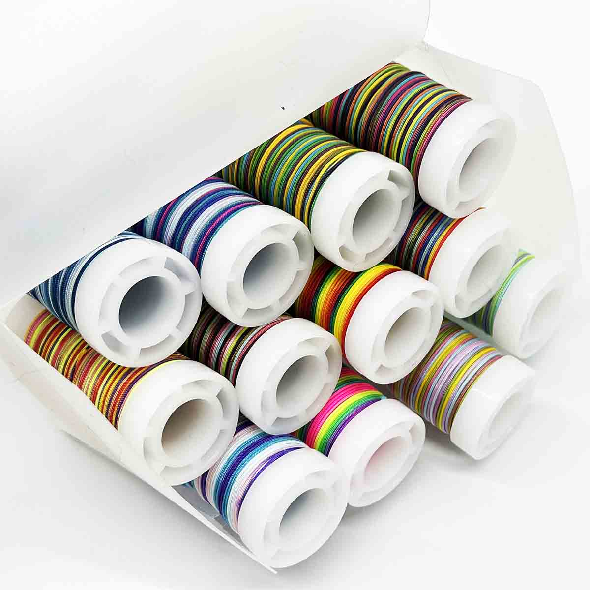 No.72 0.8mm 12rolls/box Gradient Series Jewelry Making Jade Thread Knot Beading String