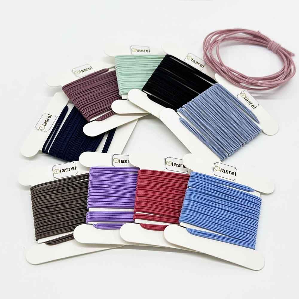 10pcs 2mm 1Yard Candy Color Hair Holders High Elastic Rubber Bands Braided Rubber Latex Round Cord Elastic String Rope