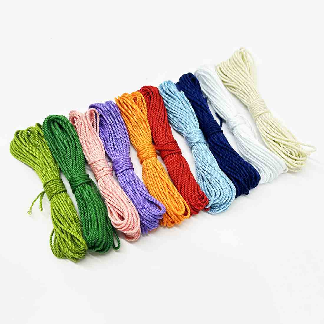 10color 1.0MM 5Yards Macrame Cotton Cord Twisted Cotton Rope Set