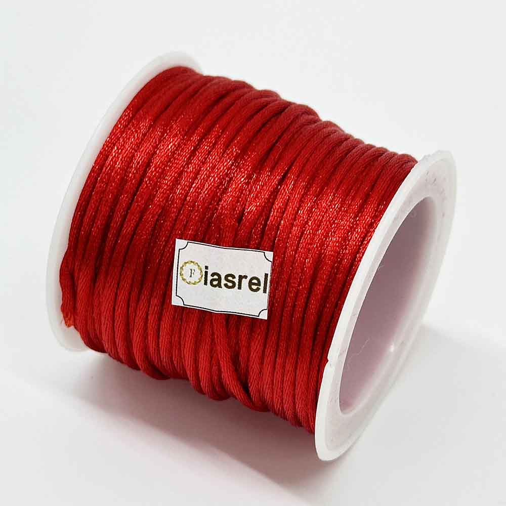 2mm 5rolls Christmas Series Non-Elastic Beading Cord Nylon Handwoven Rope Chinese Knotting Silk Macrame Knotting Cord