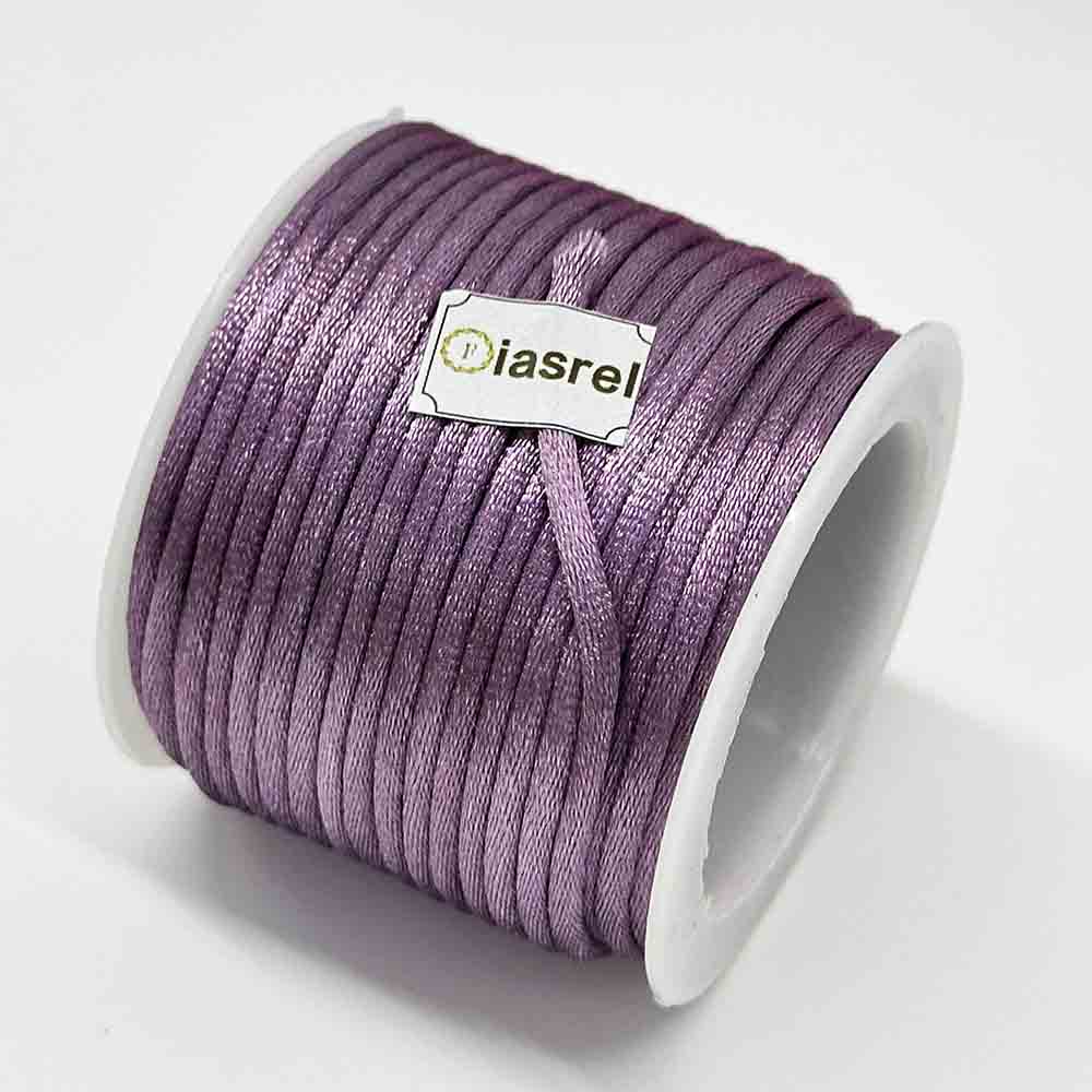 5rolls 2.5mm No.5 Purple Series Jade Thread Chinese Knotting Silk Macrame Cord Rope