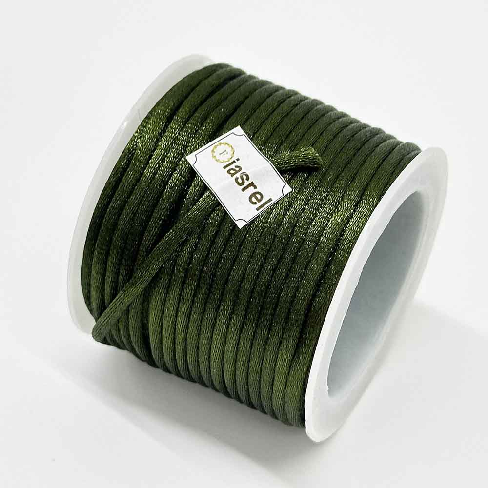 10 Meters/Roll 2.5MM Nylon Chinese Knotting Silky Macrame Braided Satin Cord