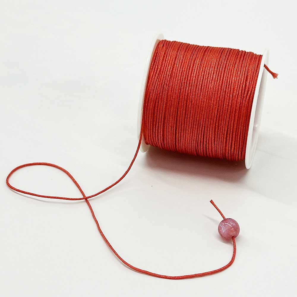 Red Series 4rolls 0.8mm Nylon Trim Cord Chinese Knot Jewelry Making String