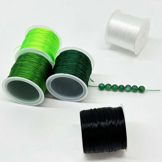 32Yards/Roll 0.8mm 5Rolls Green Series Elastic Cord Beading Threads Stretched String Elastic String