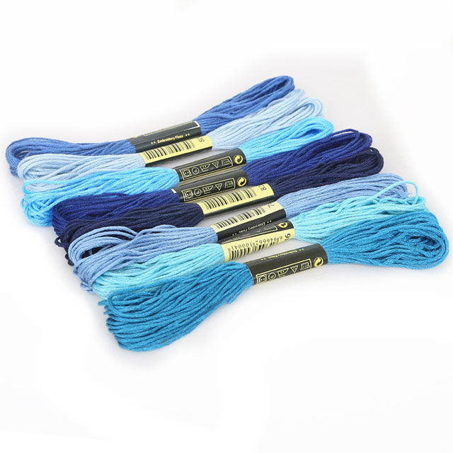 8pcs Jacquard Thread Cotton Thread  Embroidery Floss Cross Stitch Thread