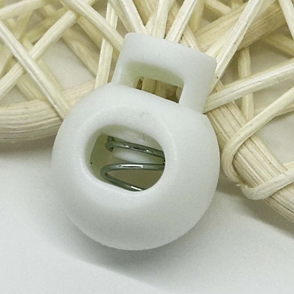 10pcs MIxed Color Plastic Round Cord Locks Single Hole Toggle Spring Stopper