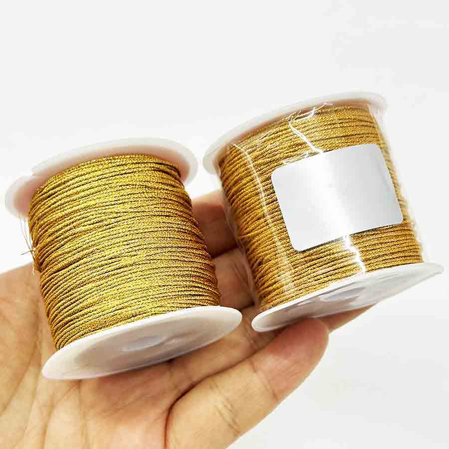 Gold Silver Cord 0.2mm 0.4mm 0.6mm 0.8mm 1mm Nylon Cord Thread String Rope Bead Wires