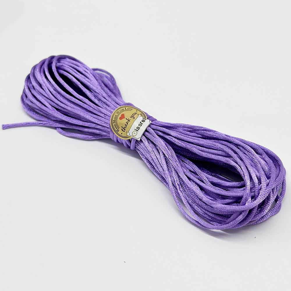 20 Yards/lot 1.5/2.0/2.5mm Satin Nylon Cord Thread Chinese Knotting Silky Macrame Braided Rope