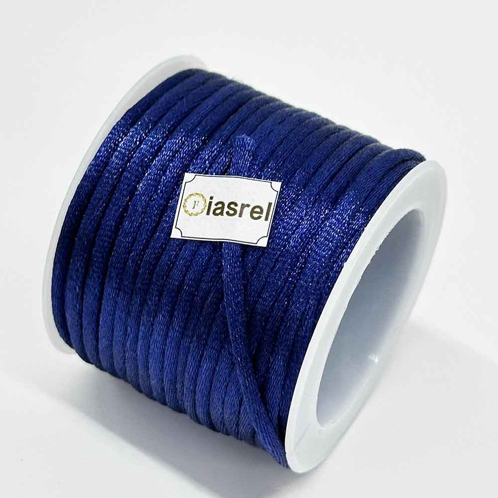 5rolls 2.5mm No.5 Blue Series Jade Thread Chinese Knotting Silk Macrame Cord Rope