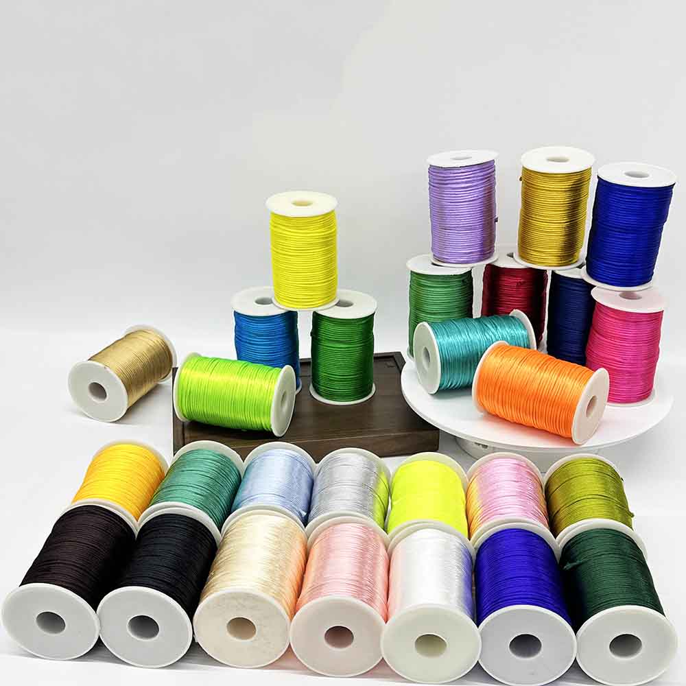 28Rolls 105Yards/roll 1.5mm 2.0mm 2.5mm Chinese Knotting Cord Braided Macrame Thread Beading String