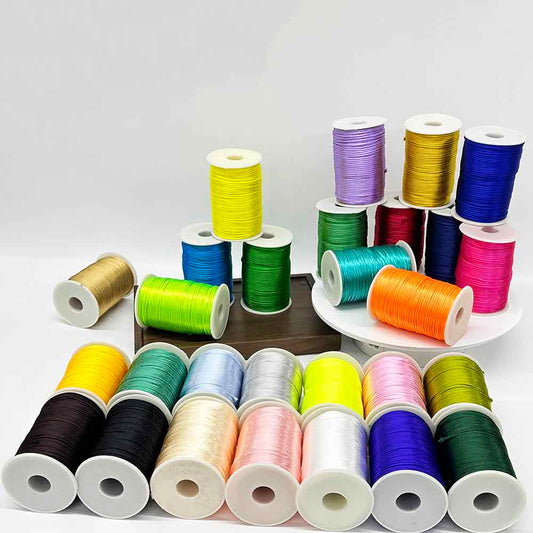 28Rolls 105Yards/roll 1.5mm 2.0mm 2.5mm Chinese Knotting Cord Braided Macrame Thread Beading String