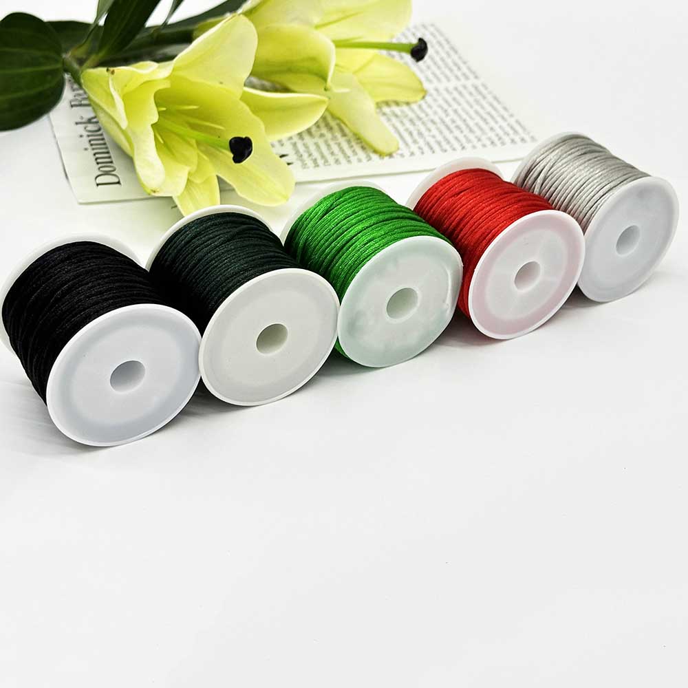 2mm 30rolls Non-Elastic Beading Cord Chinese Knotting Silk Macrame Knotting Cord