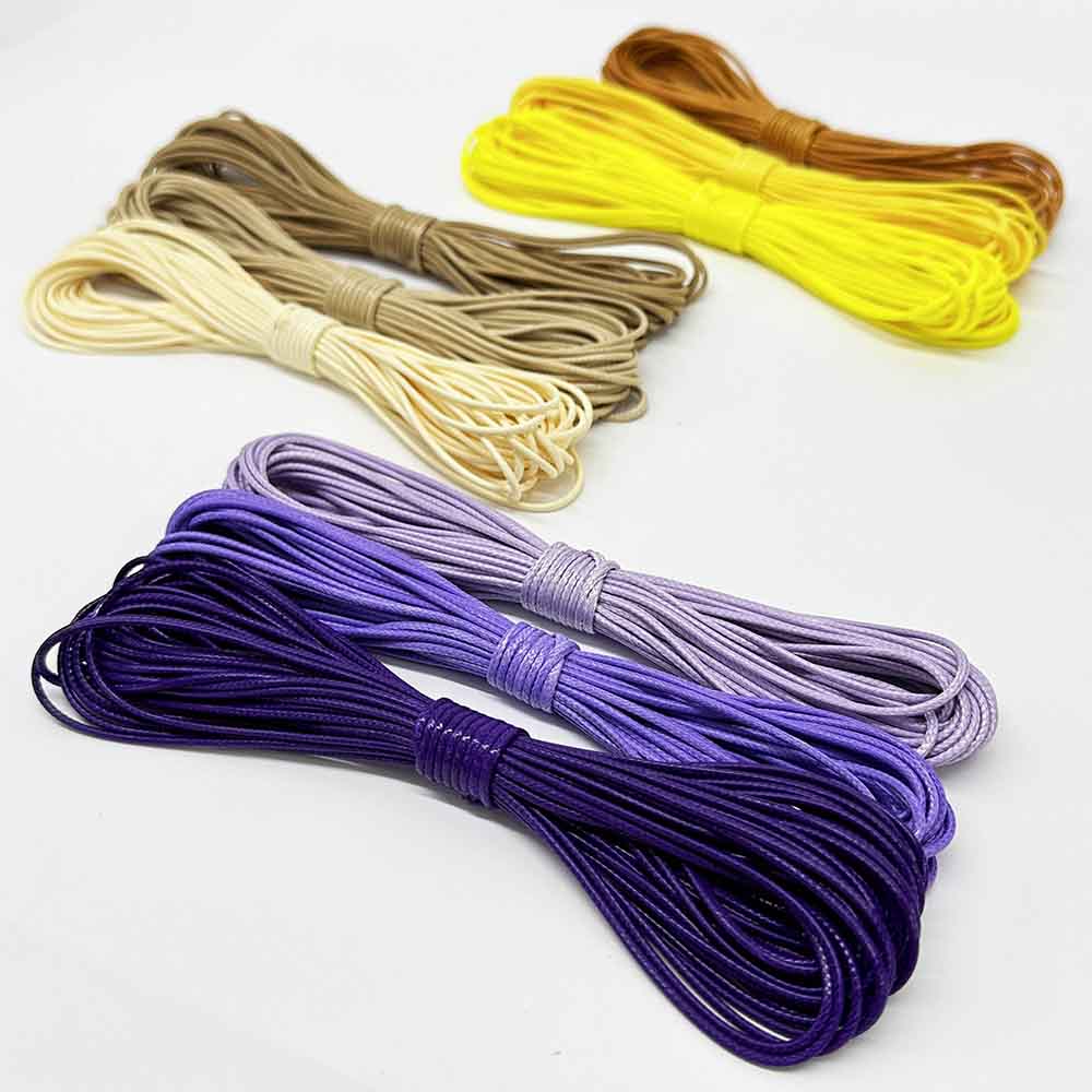 1 Set DIY Jewelry Making Kit: 0.5/0.8/1.0/1.5mm 9colors - Handcrafted Wax Cord Rope PU Leather Thread String