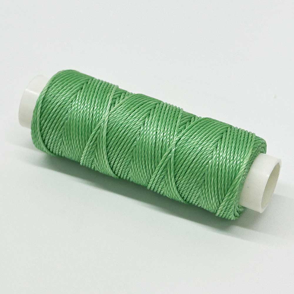 1set 7pcs 0.55mm Green Series Waxed Polyester Cord Set DIY Leather Sewing Thread