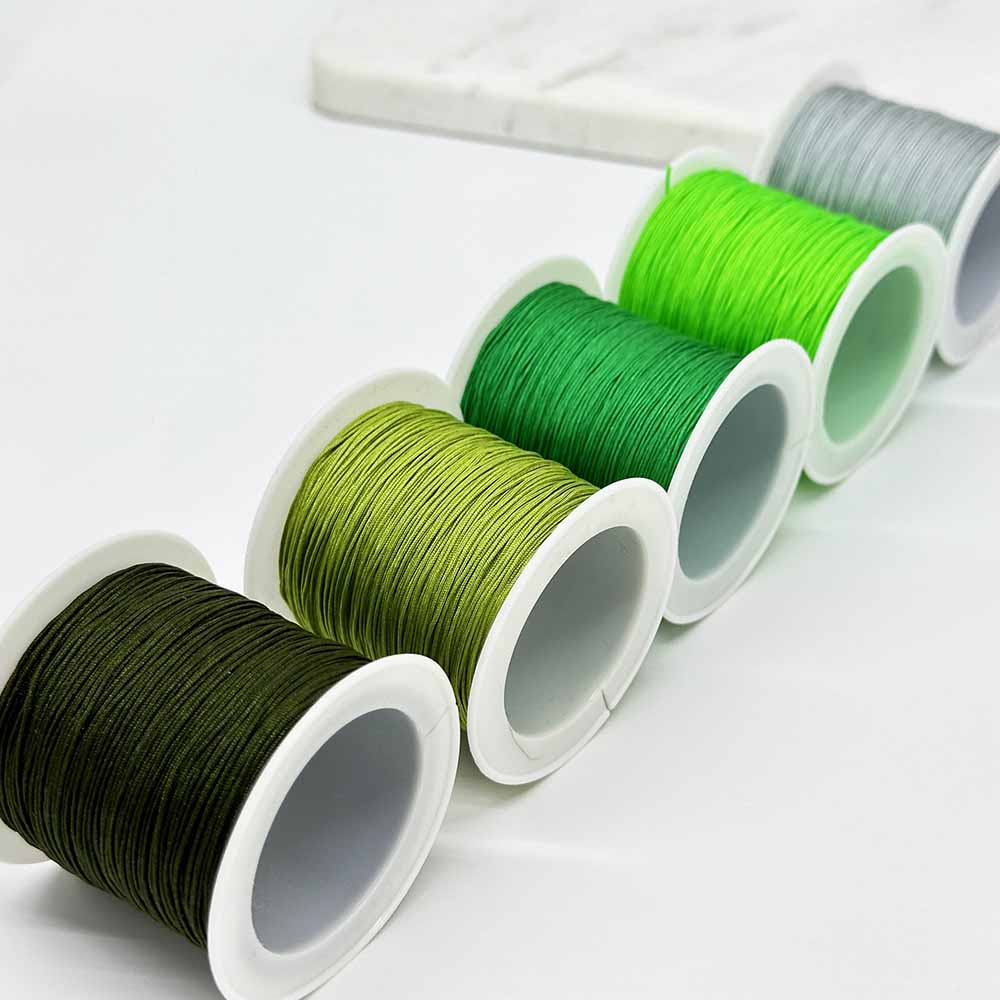 5rolls 0.6mm Green Series DIY Hand-made Jade Rope Braided Jade Thread