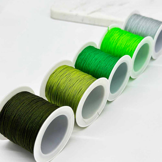 5rolls 0.6mm Green Series DIY Hand-made Jade Rope Braided Jade Thread