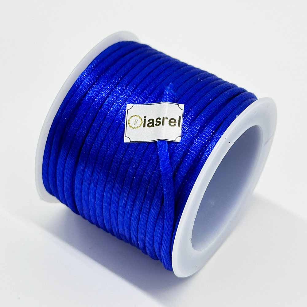 5rolls 2.5mm No.5 Blue Series Jade Thread Chinese Knotting Silk Macrame Cord Rope