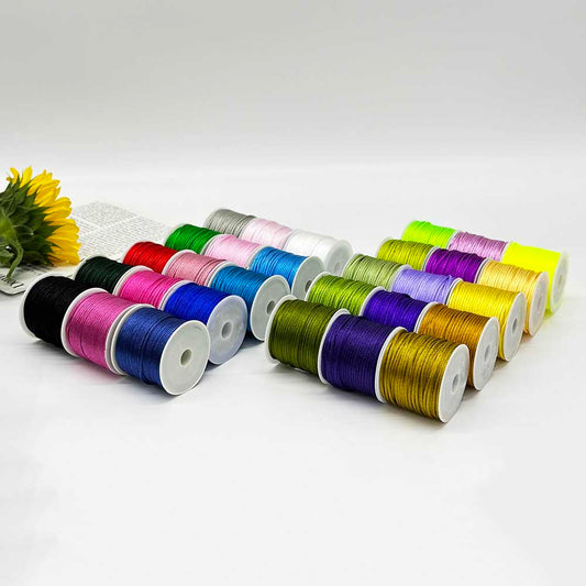 2mm 30rolls Non-Elastic Beading Cord Chinese Knotting Silk Macrame Knotting Cord