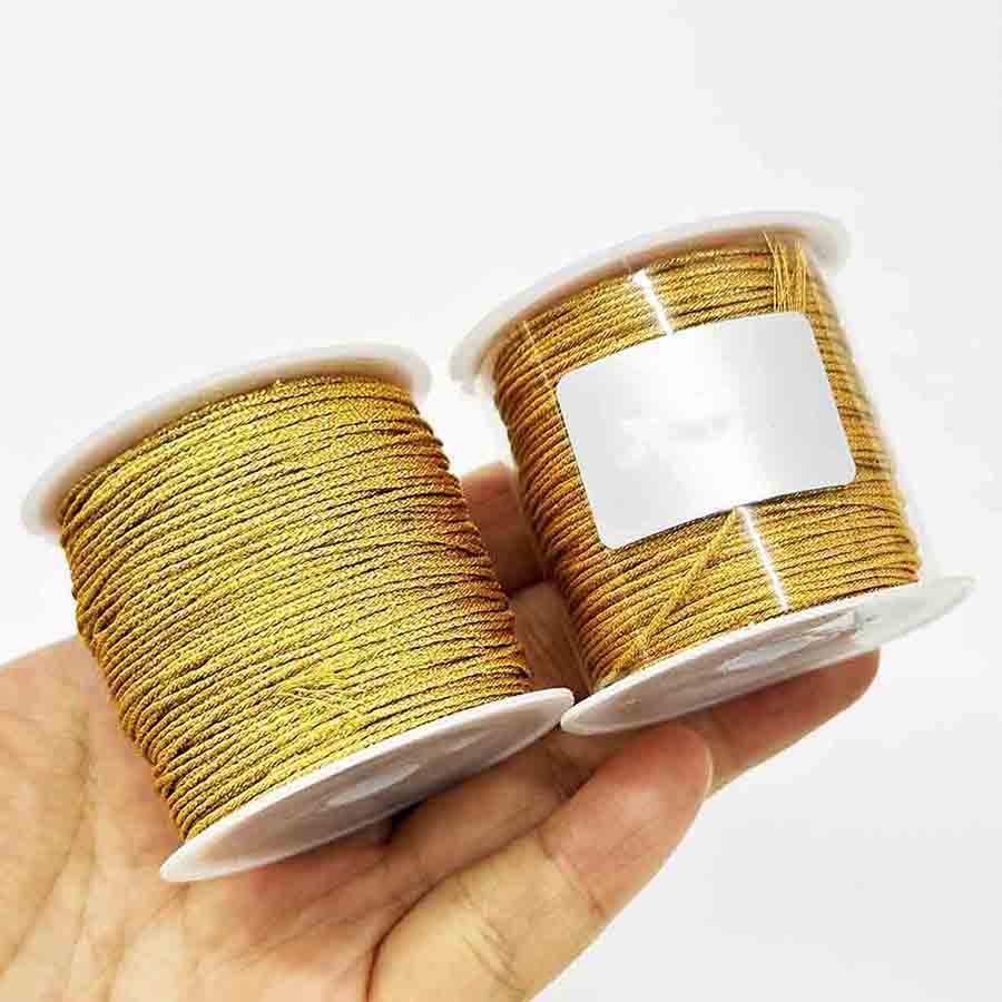 Gold Silver Cord 0.2mm 0.4mm 0.6mm 0.8mm 1mm Nylon Cord Thread String Rope Bead Wires