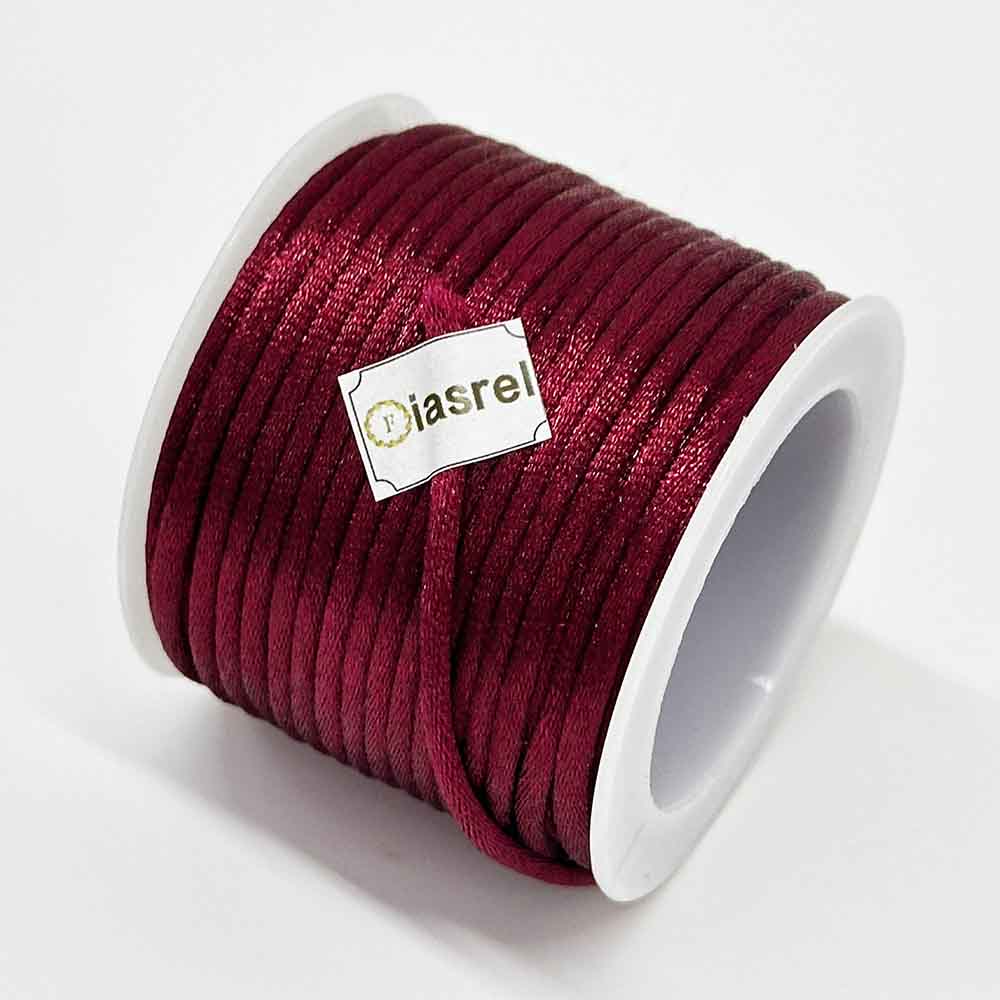 10 Meters/Roll 2.5MM Nylon Chinese Knotting Silky Macrame Braided Satin Cord