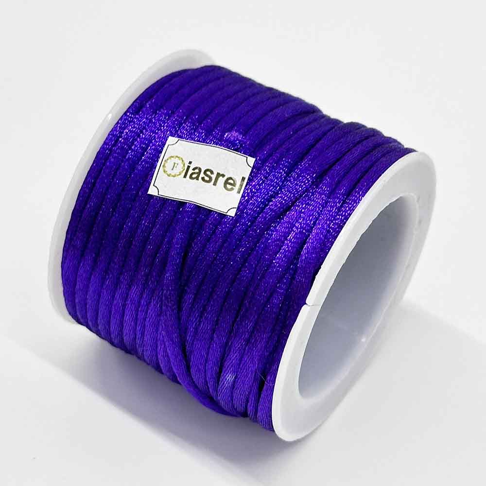 5rolls 2.5mm No.5 Purple Series Jade Thread Chinese Knotting Silk Macrame Cord Rope