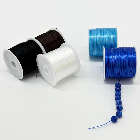 32Yards/Roll 0.8mm 5Rolls Blue Series Elastic Cord Beading Threads Stretched String Elastic String