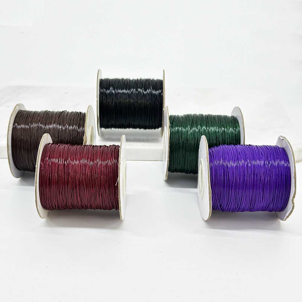 5Rolls 850 Yards Black 0.5mm/0.8mm/1.0mm/1.5mm Bracelet Neckalce Jewelry Making Waxed Cord