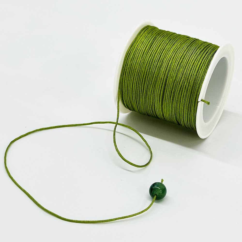 Green Series 4rolls 0.8mm Nylon Cord Jewelry Making String