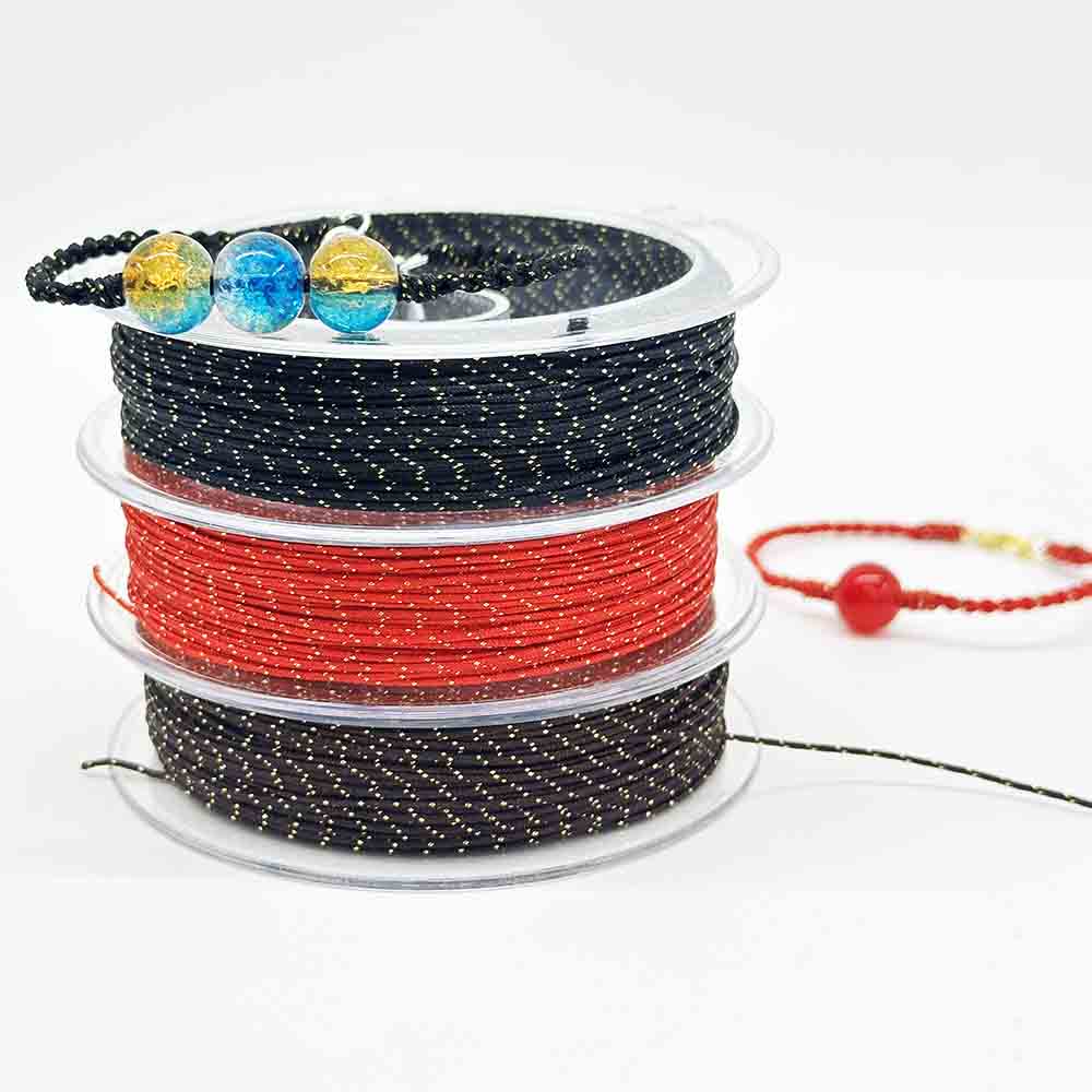 No.72 0.8mm 20yards Nylon Cord Beading Thread Jade Rope Bracelet Braided Rope String with Gold Rope