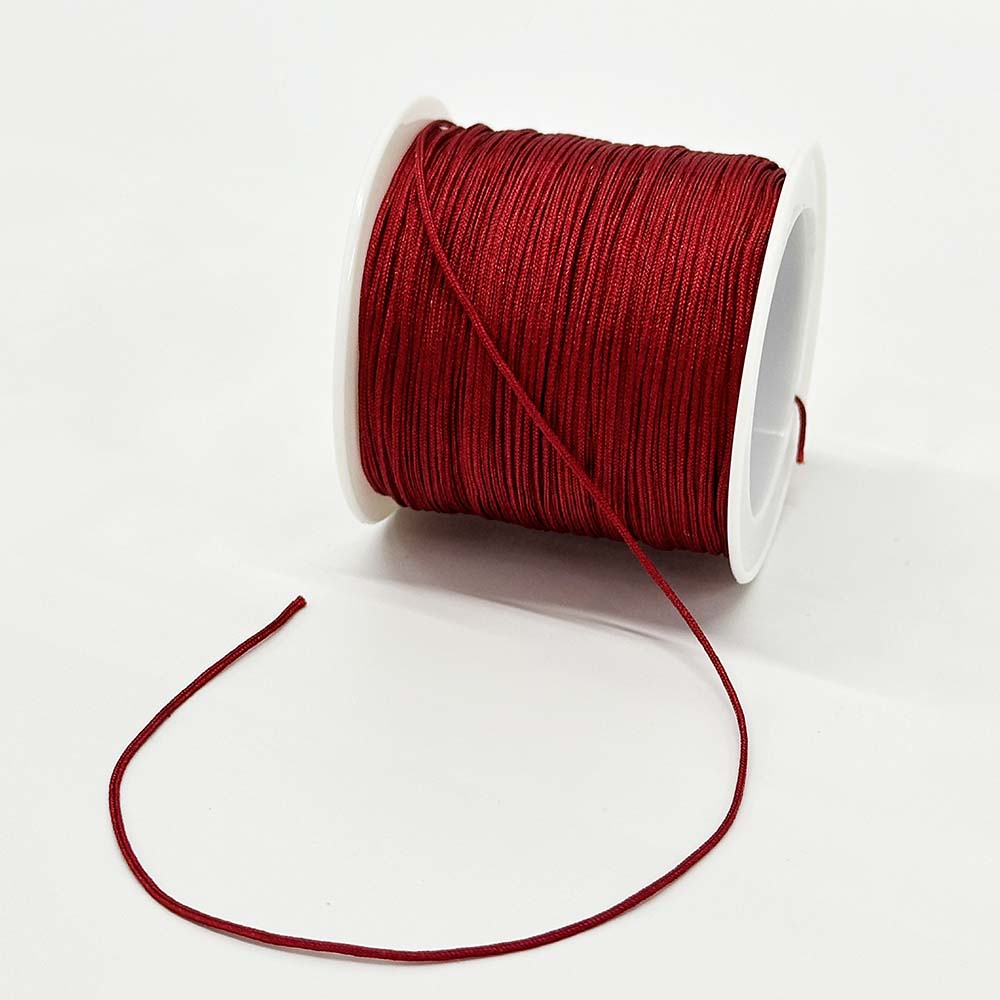 Red Series 4rolls 0.8mm Nylon Trim Cord Chinese Knot Jewelry Making String