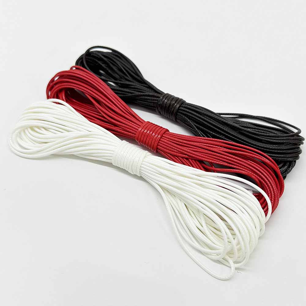 3pc 0.5/0.8/1.0/1.5mm Waxed Cord Rope PU Leather Thread Cord String Strap Necklace Rope