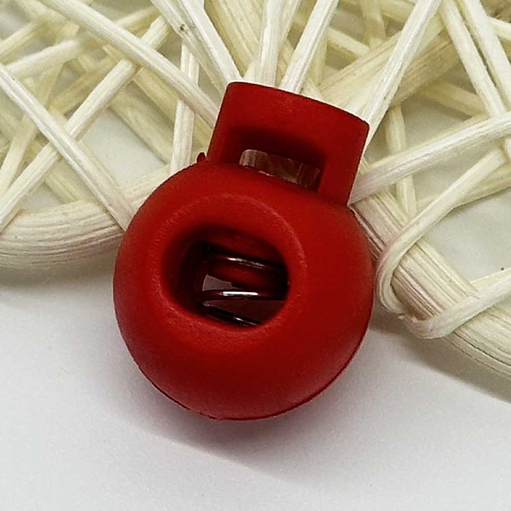 10pcs MIxed Color Plastic Round Cord Locks Single Hole Toggle Spring Stopper