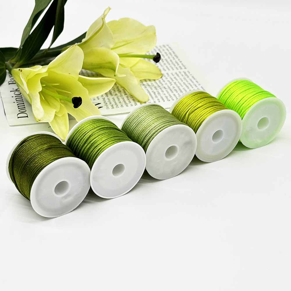 2mm 30rolls Non-Elastic Beading Cord Chinese Knotting Silk Macrame Knotting Cord