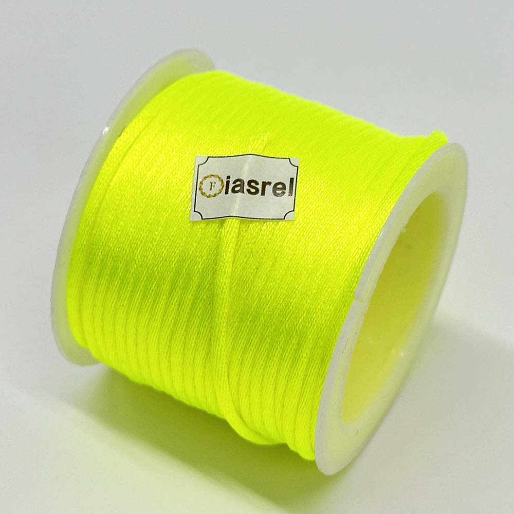 2mm 5rolls Yellow Series Non-Elastic Beading Cord Nylon Handwoven Rope Chinese Knotting Silk Macrame Knotting Cord