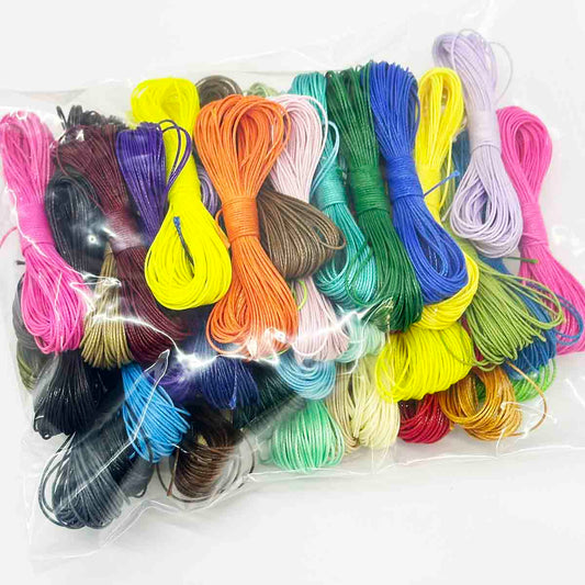 0.5mm Waxed Cord Kit: 44color 10yards Wax Cord String Rope Set