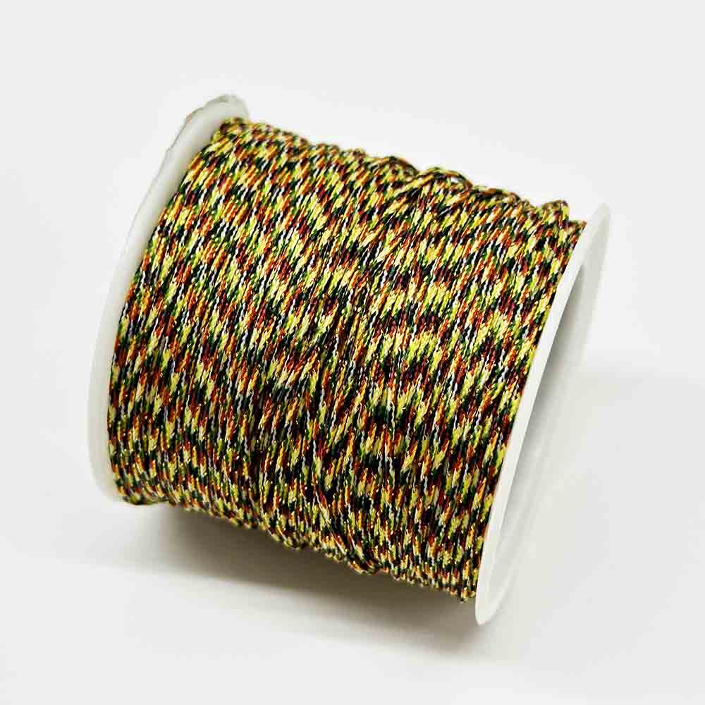 0.6mm 0.8mm 1mm 2mm Five-color Hand-woven Rope Bracelet Multicolored Gold Rainbow Thread String