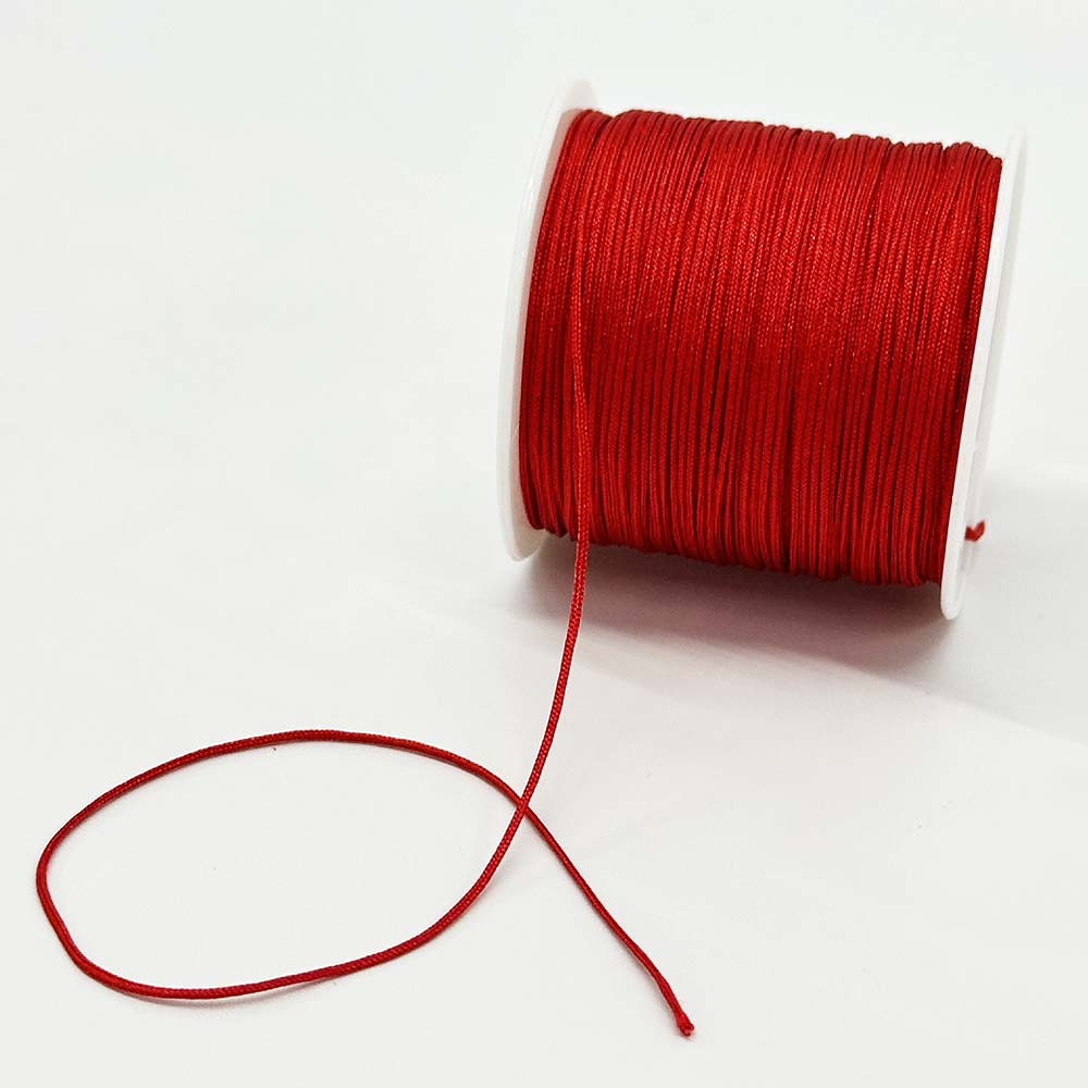 Red Series 4rolls 0.8mm Nylon Trim Cord Chinese Knot Jewelry Making String