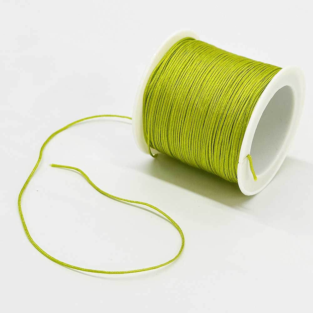 Green Series 4rolls 0.8mm Nylon Cord Jewelry Making String