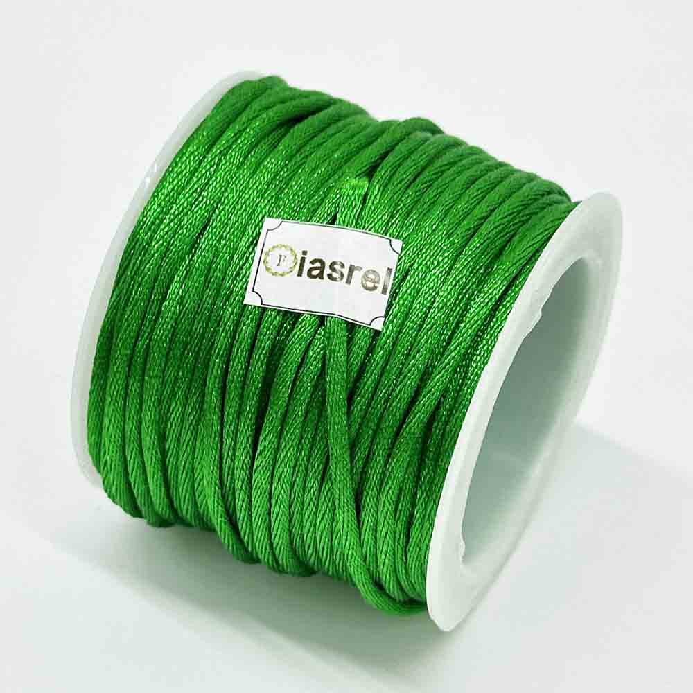 2mm 5rolls Christmas Series Non-Elastic Beading Cord Nylon Handwoven Rope Chinese Knotting Silk Macrame Knotting Cord