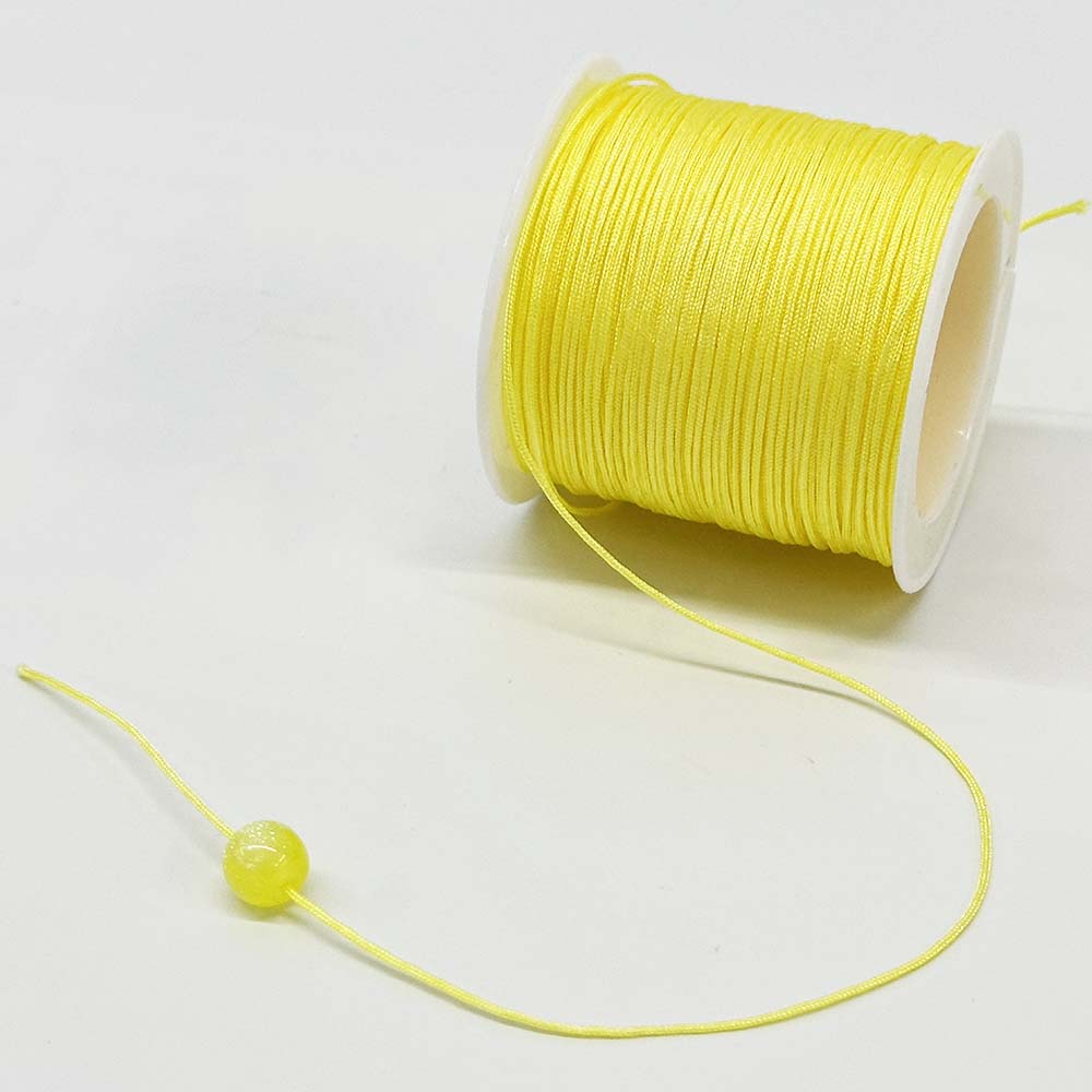 Yellow Series 4rolls 0.8mm Nylon Cord Jewelry Making String