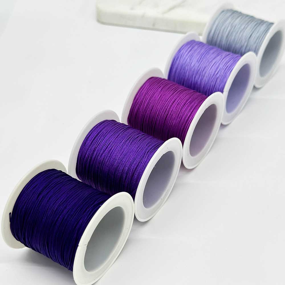 5rolls 0.6mm Purple Series DIY Hand-made Jade Rope Braided Jade Thread