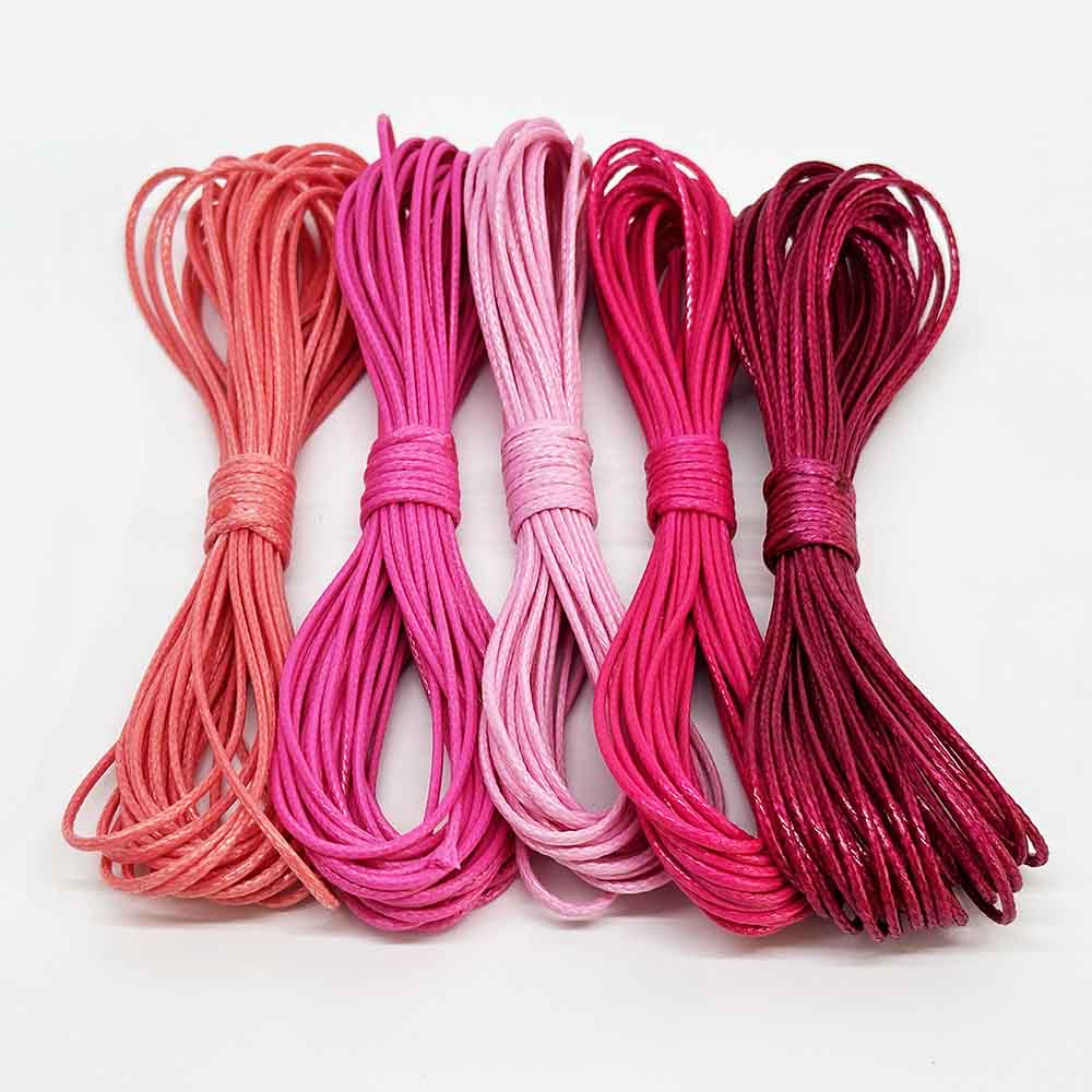 0.5-1.5mm Red Series Waxed Cord Rope PU Leather Thread String for DIY Beading Braiding Bracelet Necklace Jewelry Making