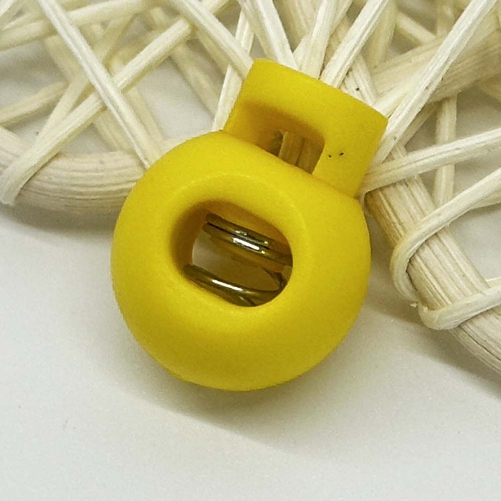 10pcs MIxed Color Plastic Round Cord Locks Single Hole Toggle Spring Stopper