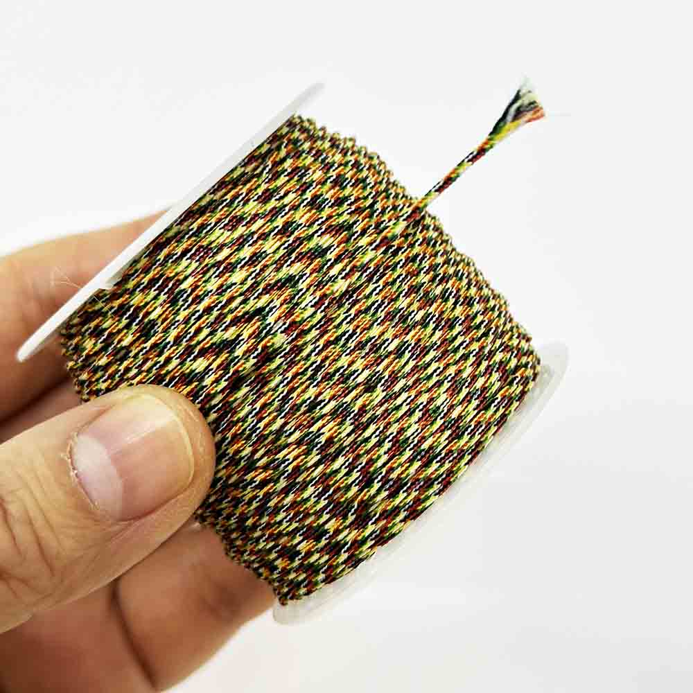 0.6mm 0.8mm 1mm 2mm Five-color Hand-woven Rope Bracelet Multicolored Gold Rainbow Thread String