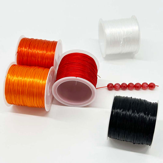 32Yards/Roll 0.8mm 5Rolls Red Series Elastic Cord Beading Threads Stretched String Elastic String