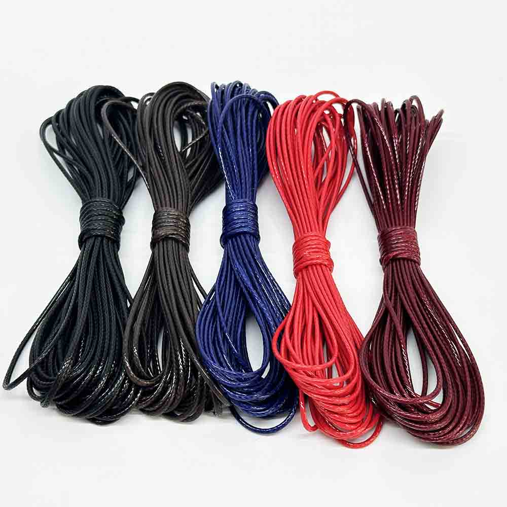 0.5-1.5mm Deep Series Waxed Cord Rope PU Leather Thread String for DIY Beading Braiding Bracelet Necklace Jewelry Making