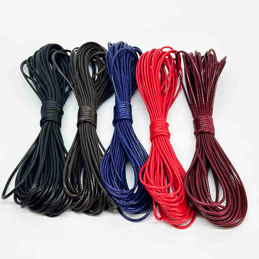 0.5-1.5mm Deep Series Waxed Cord Rope PU Leather Thread String for DIY Beading Braiding Bracelet Necklace Jewelry Making