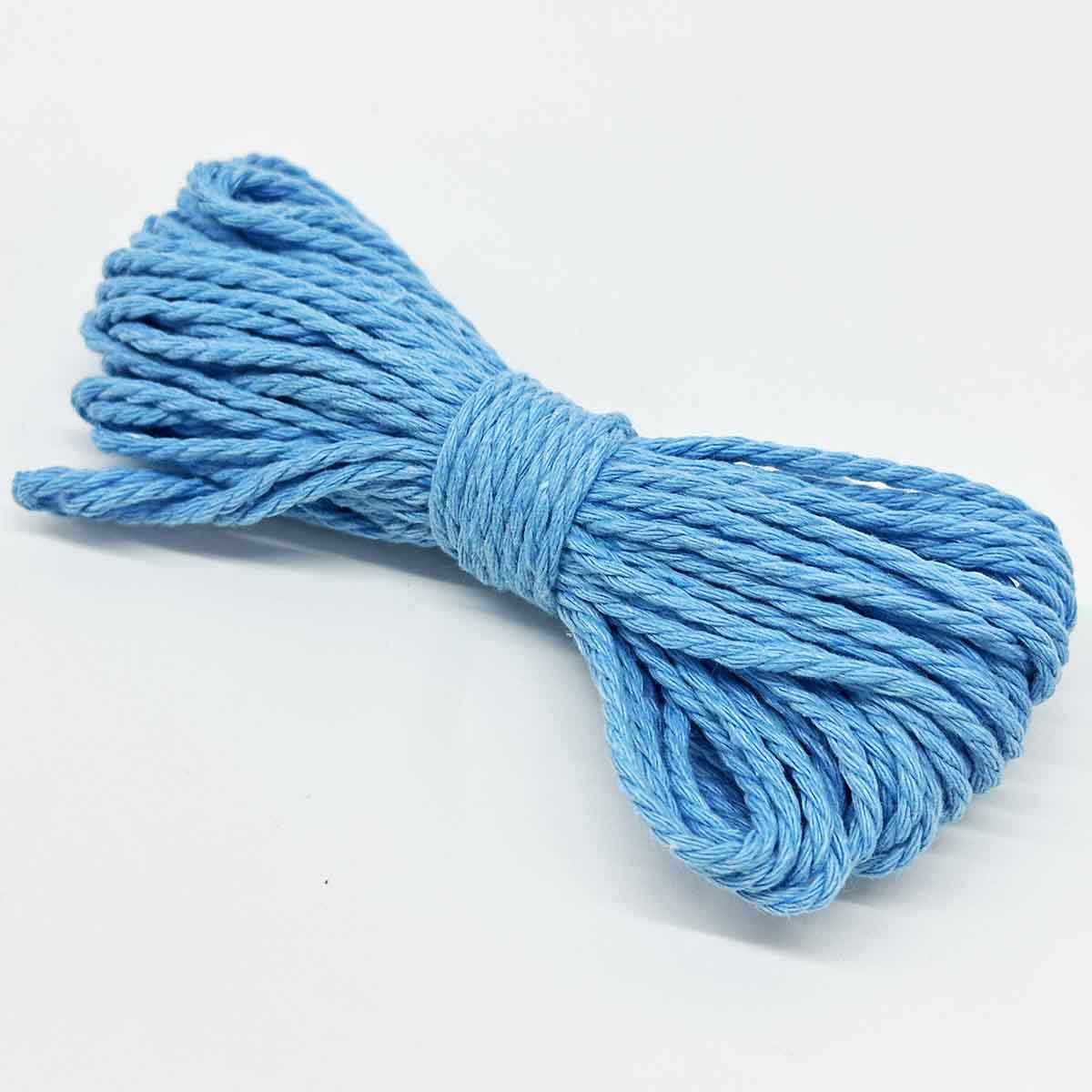 2mm Diameter 10Yards Long Cotton Polyester Strings Rope Macrame Braided Cord