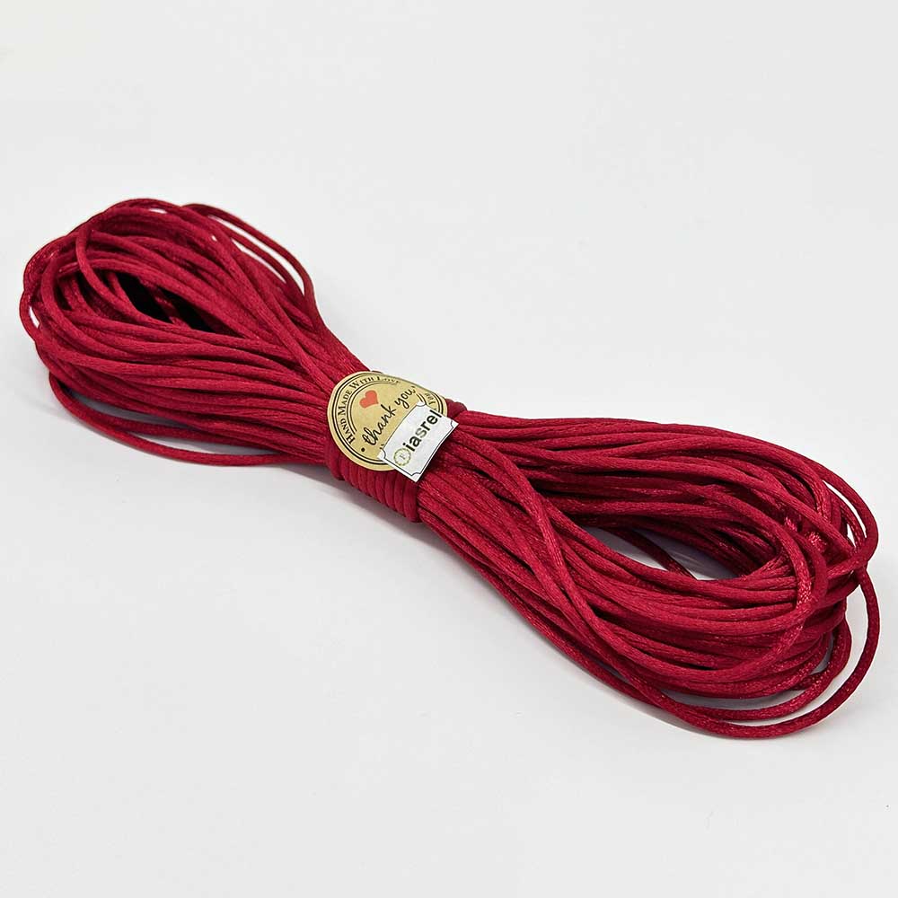 20 Yards/lot 1.5/2.0/2.5mm Satin Nylon Cord Thread Chinese Knotting Silky Macrame Braided Rope